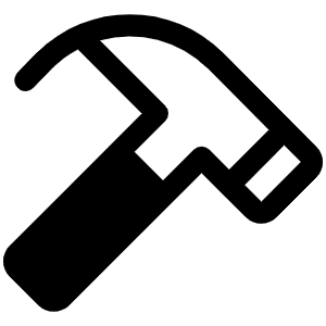 Hammer Fill Icon from Phosphor Fill Set