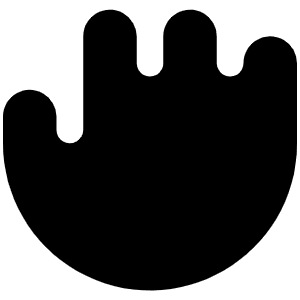 Hand Grabbing Fill Icon from Phosphor Fill Set