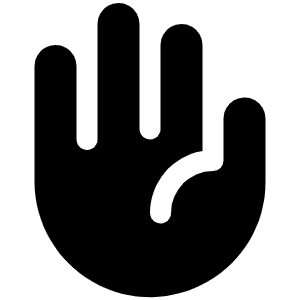 Hand Palm Fill Icon from Phosphor Fill Set