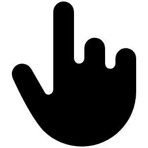 Hand Pointing Fill Icon from Phosphor Fill Set