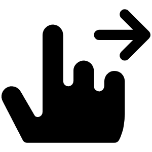 Hand Swipe Right Fill Icon from Phosphor Fill Set
