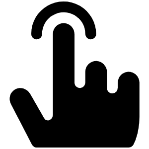 Hand Tap Fill Icon from Phosphor Fill Set