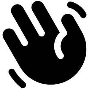 Hand Waving Fill Icon from Phosphor Fill Set