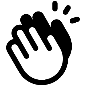Hands Clapping Fill Icon from Phosphor Fill Set