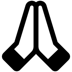 Hands Praying Fill Icon from Phosphor Fill Set