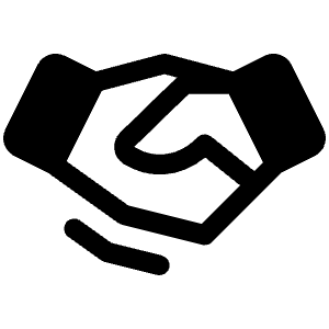 Handshake Fill Icon from Phosphor Fill Set