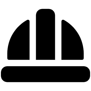 Hard Hat Fill Icon from Phosphor Fill Set