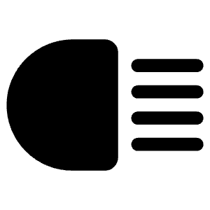 Headlights Fill Icon from Phosphor Fill Set
