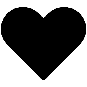 Heart Straight Fill Icon from Phosphor Fill Set