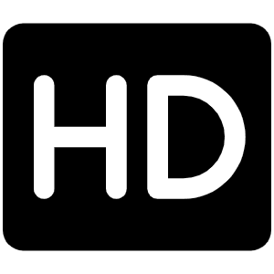 High Definition Fill Icon from Phosphor Fill Set