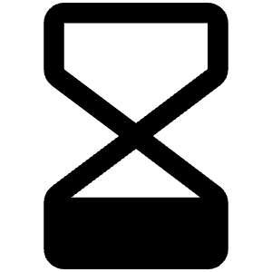 Hourglass Low Fill Icon from Phosphor Fill Set