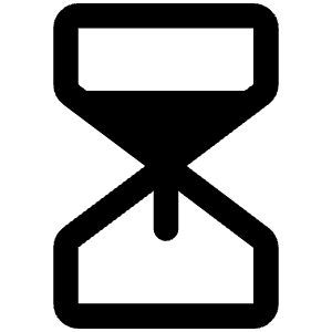 Hourglass Medium Fill Icon from Phosphor Fill Set