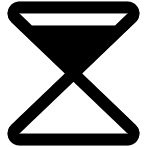 Hourglass Simple High Fill Icon from Phosphor Fill Set