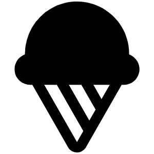 Ice Cream Fill Icon from Phosphor Fill Set