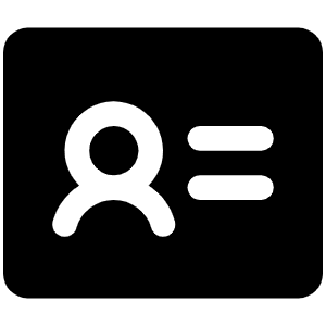 Identification Card Fill Icon from Phosphor Fill Set