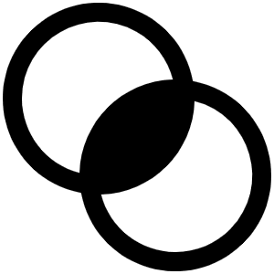 Intersect Fill Icon from Phosphor Fill Set