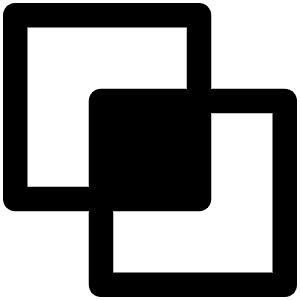 Intersect Square Fill Icon from Phosphor Fill Set