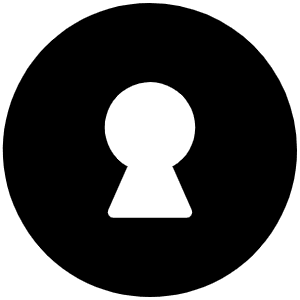Keyhole Fill Icon from Phosphor Fill Set