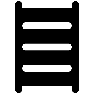 Ladder Simple Fill Icon from Phosphor Fill Set