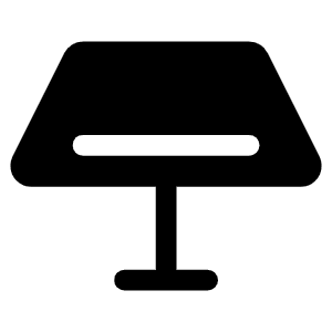 Lectern Fill Icon from Phosphor Fill Set