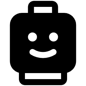 Lego Smiley Fill Icon from Phosphor Fill Set