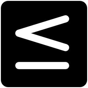 Less Than Or Equal Fill Icon from Phosphor Fill Set