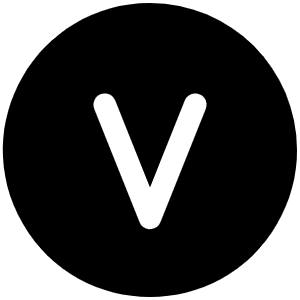 Letter Circle V Fill Icon from Phosphor Fill Set