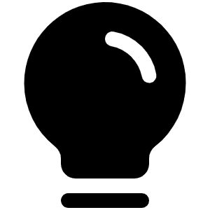 Lightbulb Fill Icon from Phosphor Fill Set
