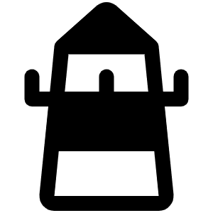 Lighthouse Fill Icon from Phosphor Fill Set