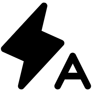 Lightning A Fill Icon from Phosphor Fill Set
