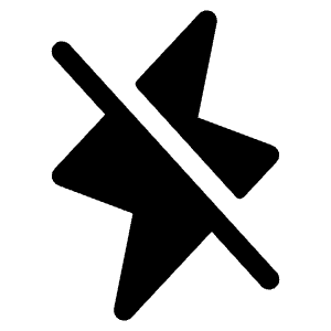 Lightning Slash Fill Icon from Phosphor Fill Set