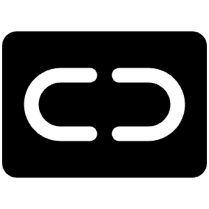 Link Simple Horizontal Break Fill Icon from Phosphor Fill Set
