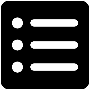 List Bullets Fill Icon from Phosphor Fill Set