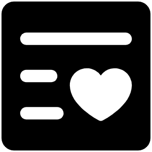 List Heart Fill Icon from Phosphor Fill Set