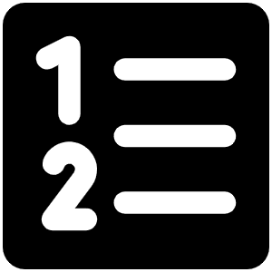 List Numbers Fill Icon from Phosphor Fill Set
