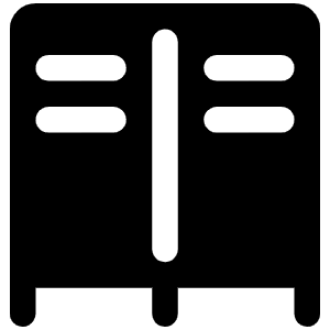 Lockers Fill Icon from Phosphor Fill Set