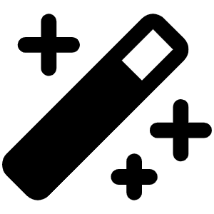 Magic Wand Fill Icon from Phosphor Fill Set