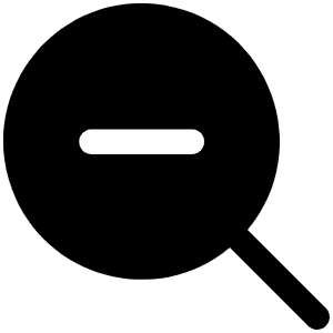 Magnifying Glass Minus Fill Icon from Phosphor Fill Set