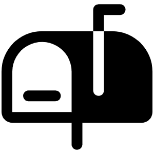 Mailbox Fill Icon from Phosphor Fill Set