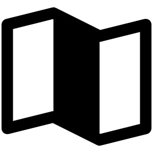 Map Trifold Fill Icon from Phosphor Fill Set