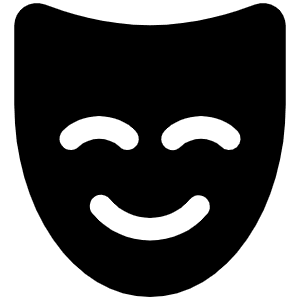 Mask Happy Fill Icon from Phosphor Fill Set