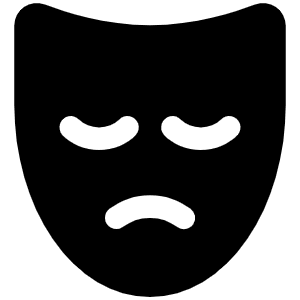 Mask Sad Fill Icon from Phosphor Fill Set