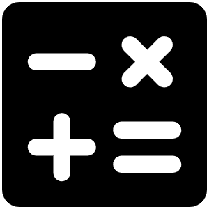 Math Operations Fill Icon from Phosphor Fill Set