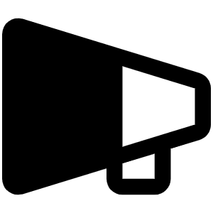 Megaphone Simple Fill Icon from Phosphor Fill Set