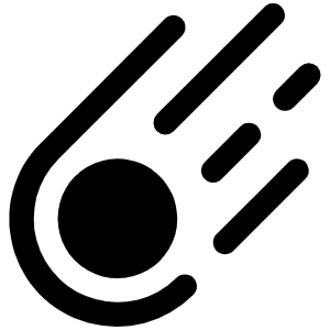 Meteor Fill Icon from Phosphor Fill Set