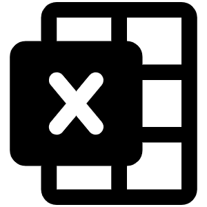 Microsoft Excel Logo Fill Icon from Phosphor Fill Set