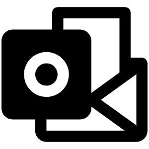 Microsoft Outlook Logo Fill Icon from Phosphor Fill Set