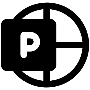 Microsoft Powerpoint Logo Fill Icon from Phosphor Fill Set