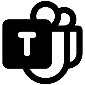 Microsoft Teams Logo Fill Icon from Phosphor Fill Set