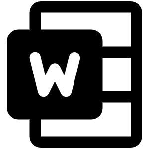 Microsoft Word Logo Fill Icon from Phosphor Fill Set